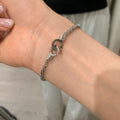 Fashion Interlocking Circle Pendant Chain Necklace 6W6JNC438