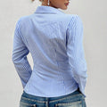 Elegant Striped Polo Shirt - DippedShop Wholesale - #8707