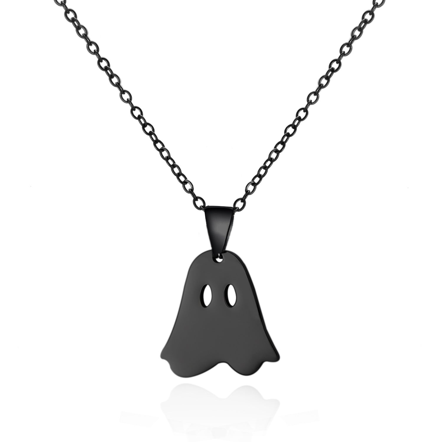 Simple Halloween Pumpkin Ghost Choker Necklace 6W6JNC613