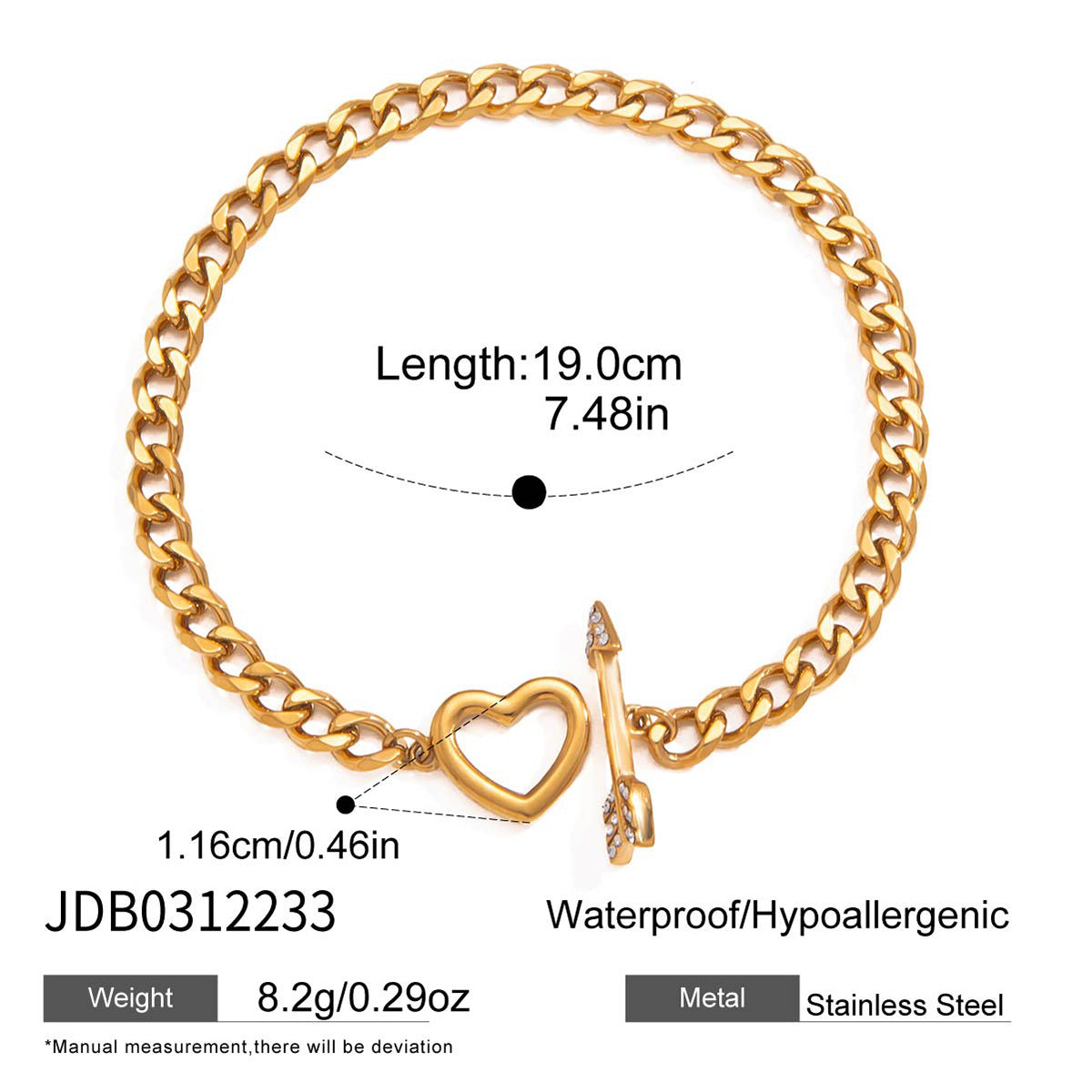Fashion Gold Plated Cuban Chai - DippedShop Wholesale - #9811