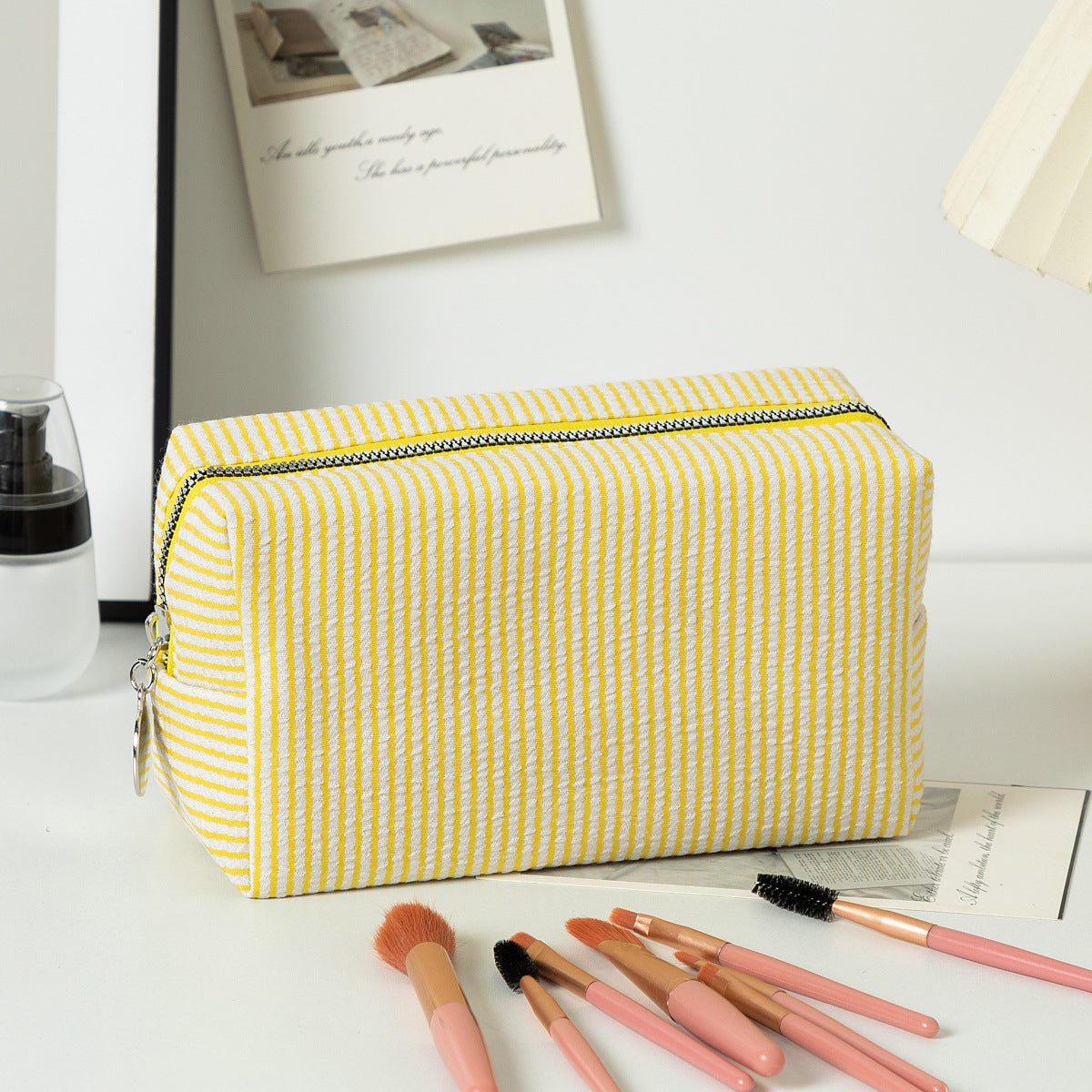 Color Block Cosmetic Bag - DippedShop Wholesale - #3683