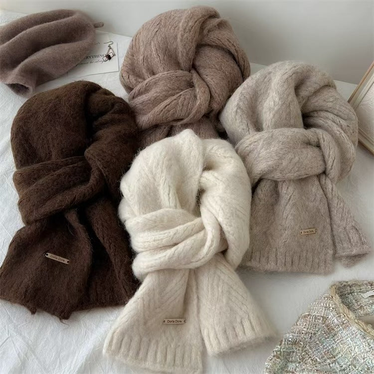Solid Color Knit Scarves - DippedShop Wholesale - #9459