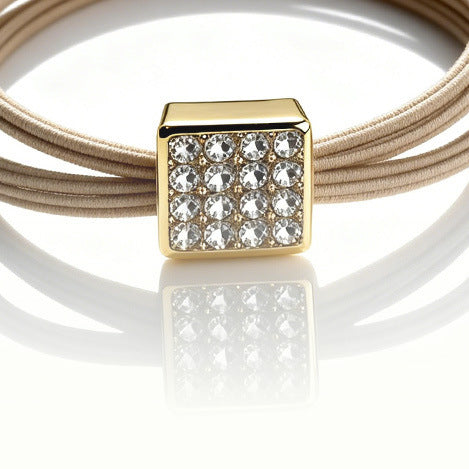 Vintage Square Shape Rhinestones Hair Tie MK2BW6W6HHT02