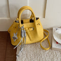 Solid Color Suede Belt Buckle Handbag 6W10BBG1376