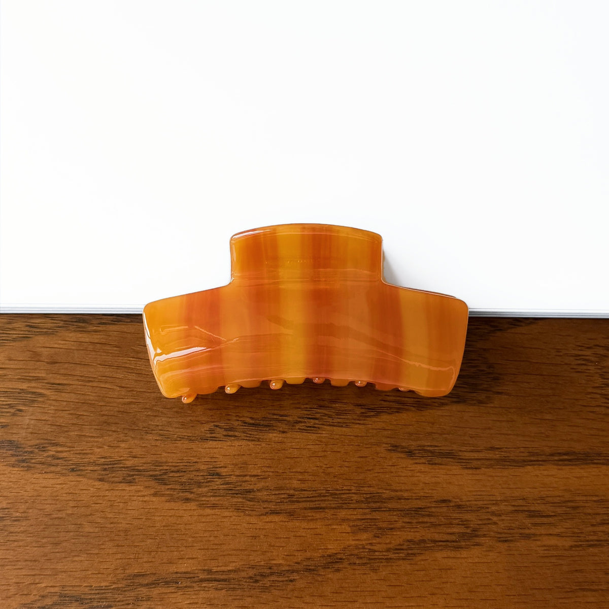 Simple Amber Marble Texture Acetate Hair Claw 6W6HCP1631