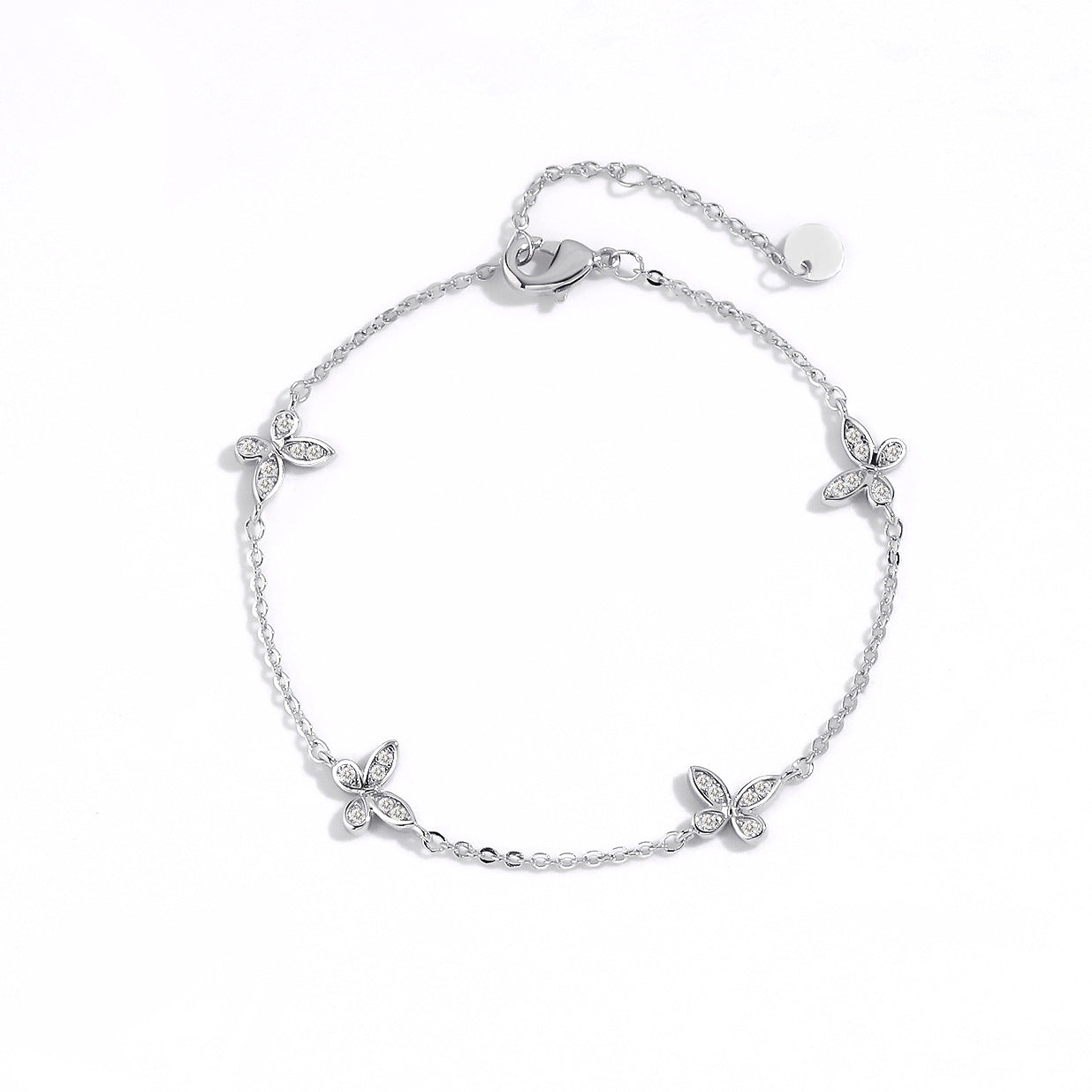 Cubic Zirconia Butterfly Bracelet - DippedShop Wholesale - #3635