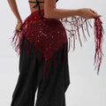 Colorful Beely Dance Sequin Tassel Triangle Hip Scarf 6W1SL18