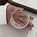 Trendy Vertical Brushed Wide Open Cuff Bracelet 6W6JBR571