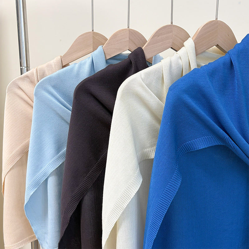 Elegant Solid Color Knit Shawl Wrap 6W6NSC55