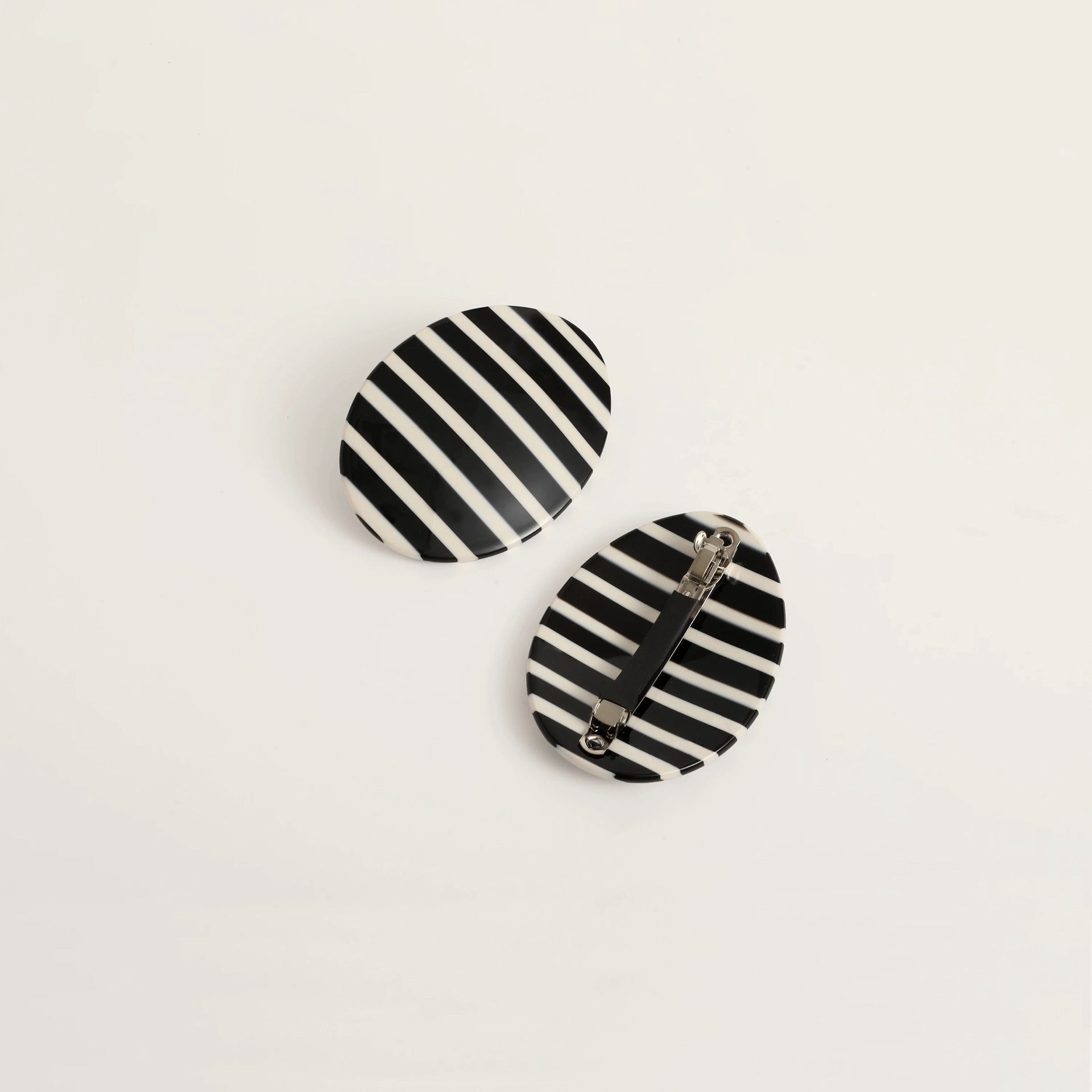 Cute Color Contrast Striped Acetate hair Clip 8AS6HCP321T