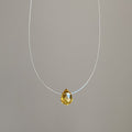 Minimalist Teardrop Cubic Zirconia Choker Necklace 6W6JNC395L