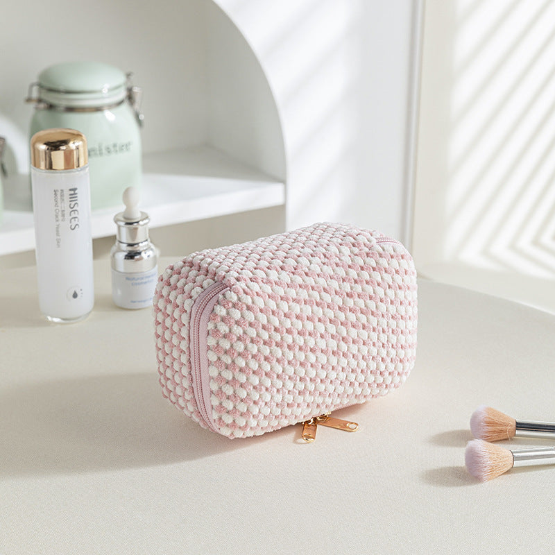 Velvet Travel Makeup Bag - DippedShop Wholesale - #3491
