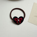 Stylish Love Heart Bowknot Rhinestones Hair Tie MK2BLW6W6HHT26