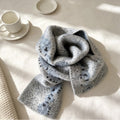 Cute Color Contrast Wool Blend Knit Scarf 6W6NSC129