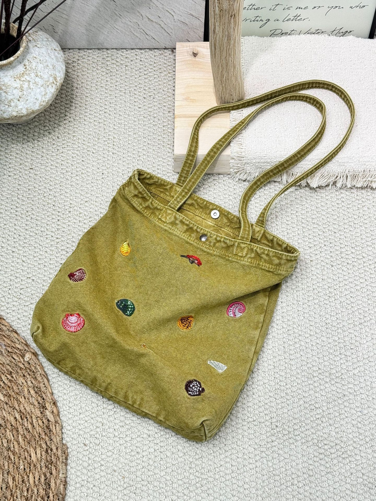 Cute Funny Animal Embroidery Lightweight Shoulder Bag 6W10BBG2501