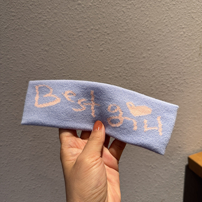 Casual Letter Print Stretch Headband - DippedShop Wholesale - #8435