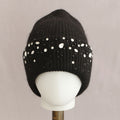 Luxury Rhinestone Angora Knit Beanie 6W6HAT696