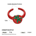 Creative Pumpkin Shape Enamel Open Ring 6W6JRG252