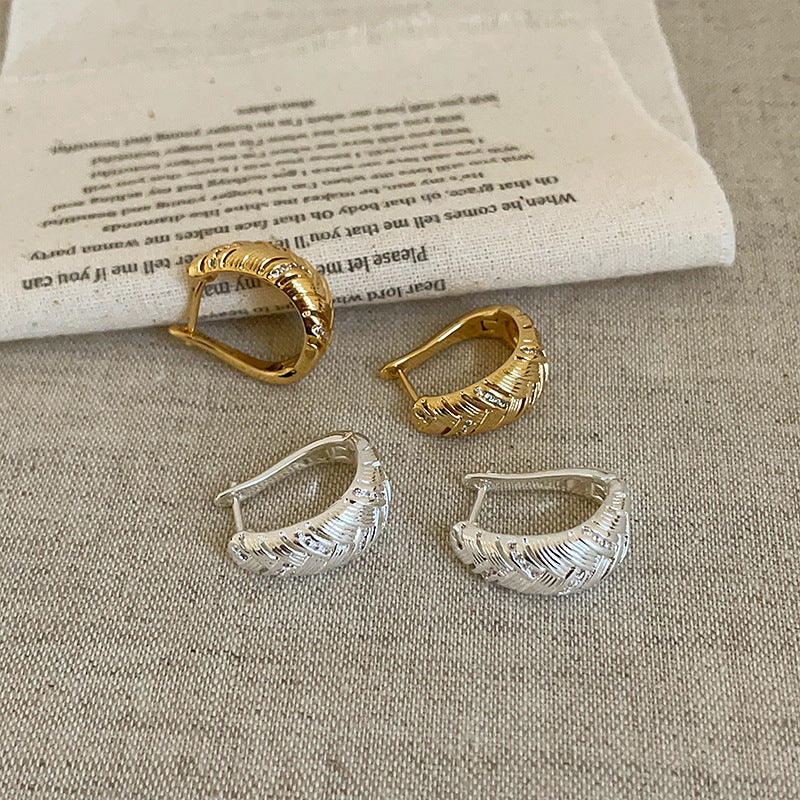 Chunky Woven Hoop Earrings - DippedShop Wholesale - #4099
