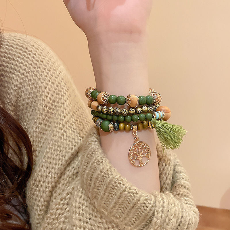 Boho Style Colorful Irregular Beaded Bracelet 6W6JBR720