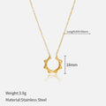 Chic Gold Plated Moon Pendant Choker Necklace 6W6JNC629