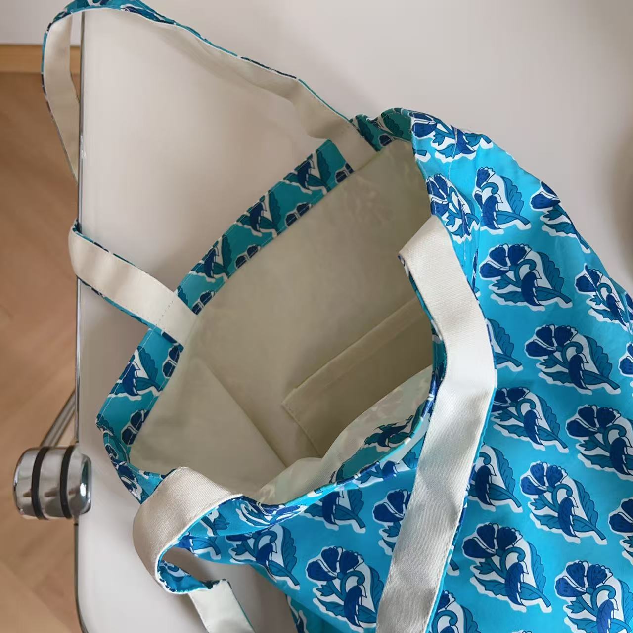 Flower Color Block Tote Bag - DippedShop Wholesale - #5619