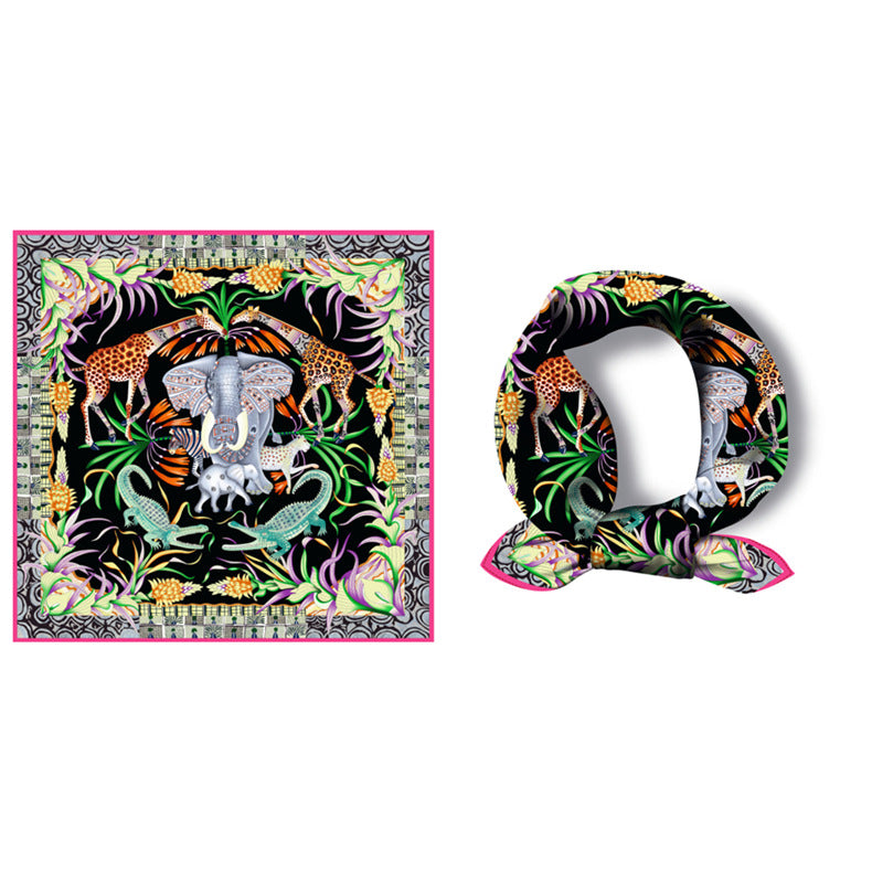 Animal Print Silk Scarf - DippedShop Wholesale - #3635