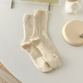 Solid Ribbed Cotton Socks - DippedShop Wholesale - #2339