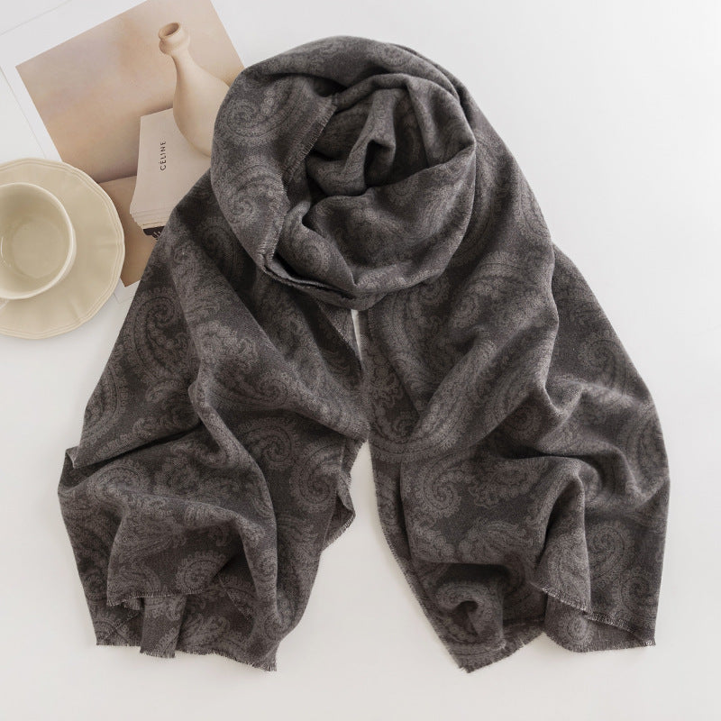 Vintage Cashew Print Cashmere Feel Scarf 6W6NSW287