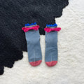 Sweet Shimmery Lurex Ruffle Double Bow Socks 6W8FSO770