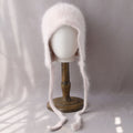 Soft Fuzzy Earflap Knit Hat Chin Ties 6W6HAT705