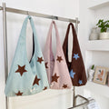 Casual Star Embroidery Large Capacity Shoulder Bag 6W10BBG2362