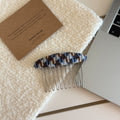 Knit Plaid Reverse Insert Hair Comb Clip MK2MBEP6W6HPN12