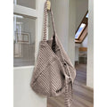 Casual Ribbed Knitted Shoulder Bag 6W10BBG1792
