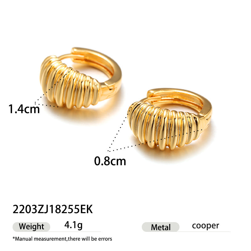 Minimalist Gold Hoop Earrings - DippedShop Wholesale - #1155