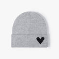 Heart Jacquard Knit Beanie - DippedShop Wholesale - #8771