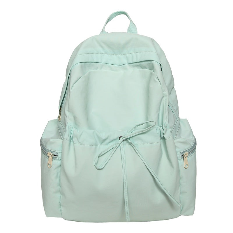 Sweet Solid Color Bowknot Large Capacity Backpack 6S10BBG1449