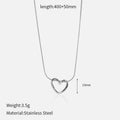 Chic Gold Plated Hollow Heart Pendant Necklaces 6W6JNC634