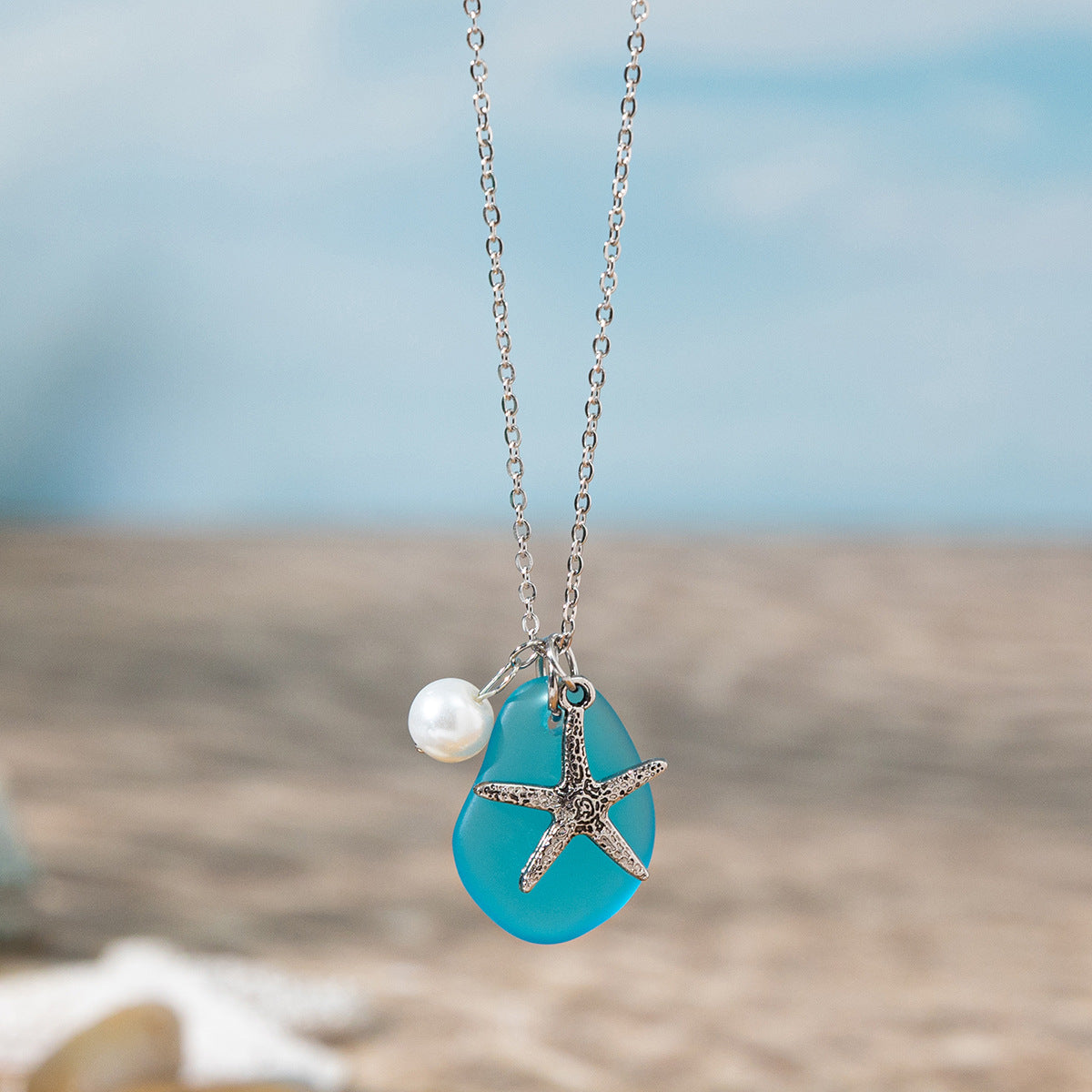 Ocean Pendant Beach Necklace - DippedShop Wholesale - #0163