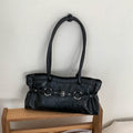 Retro Belted Buckle PU Tote - DippedShop Wholesale - #0259