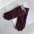 Button Decor Touchscreen Gloves - DippedShop Wholesale - #9939