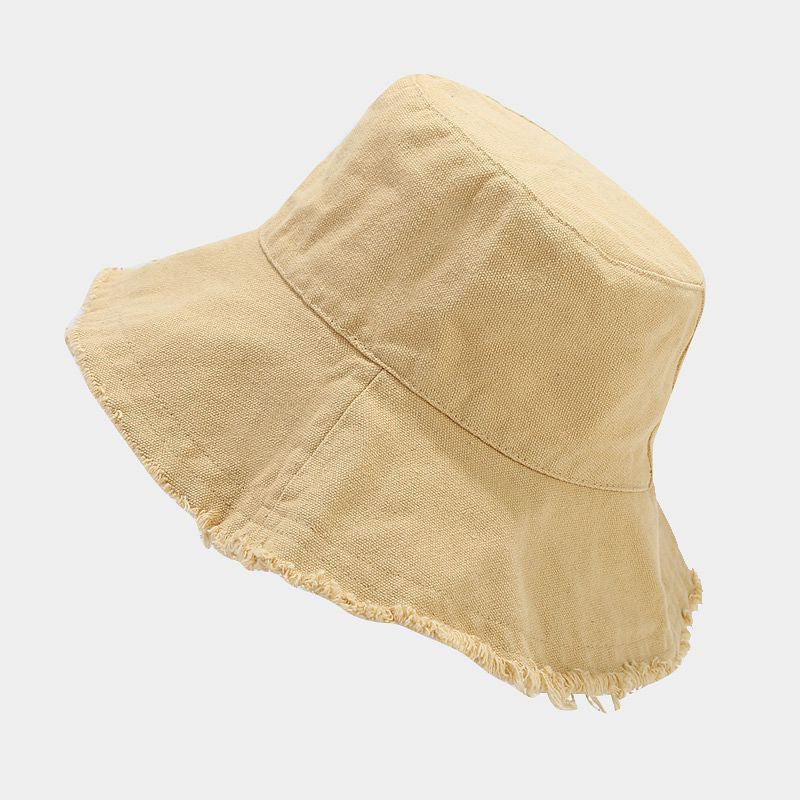 Vintage Frayed Wide Brim Beach Bucket Hat MK2BW6W6HAT71