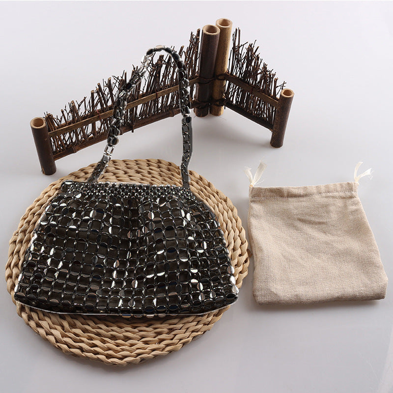 Hollow Out Beaded Handbag - DippedShop Wholesale - #3683