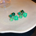 Vintage Cubic Zircon Geometric Stud Earrings 6W6JER819