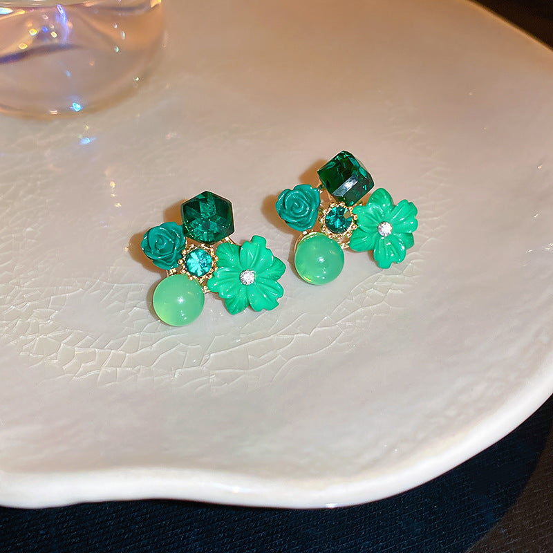 Vintage Cubic Zircon Geometric Stud Earrings 6W6JER819