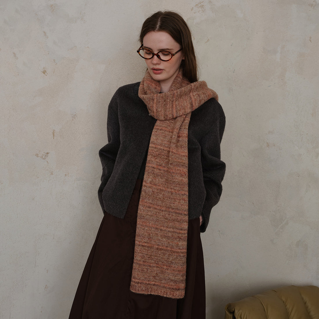 Vintage Knit Wool Scarf - DippedShop Wholesale - #2275