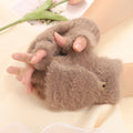 Convertible Fingerless Faux Fur Gloves - DippedShop Wholesale - #7971