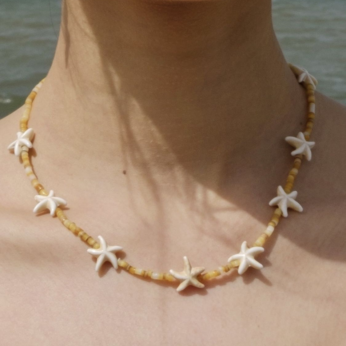 Vintage Starfish Beaded Necklace - DippedShop Wholesale - #9459
