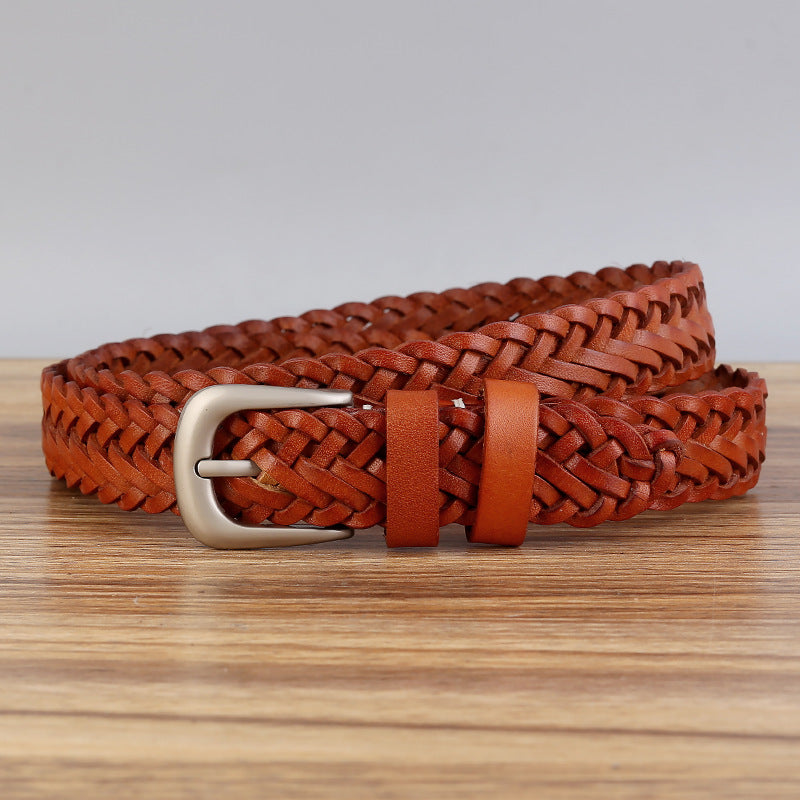 Trendy Hand-Woven Hollow Leather Waist Belt 6W6JBT150