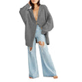 Lapel Loose Button Cardigan - DippedShop Wholesale - #3875